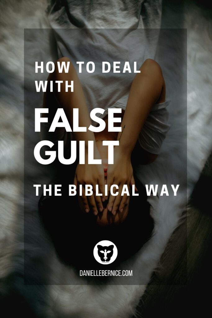 How to deal with false guilt the Biblical way - woman who covers her face overwhelmed, sad and in shame