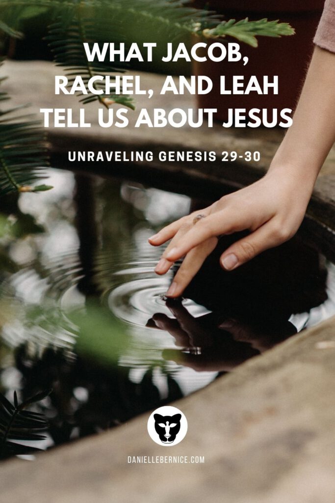 A photo of a woman's finger gently touching the surface of water in a well, which causes a ripple effect. What Jacob, Rachel, and Leah tell us about Jesus - unraveling Genesis 29-30, DanielleBernice.com