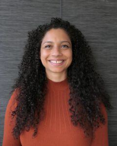 A photograph of Danielle looking up to heaven with joy.