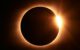 An image of a full solar eclipse at the diamond ring moment